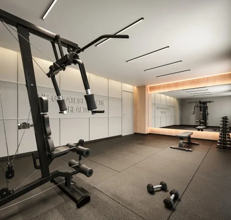 Perspectiva Ilustrada do Salão de Musculação